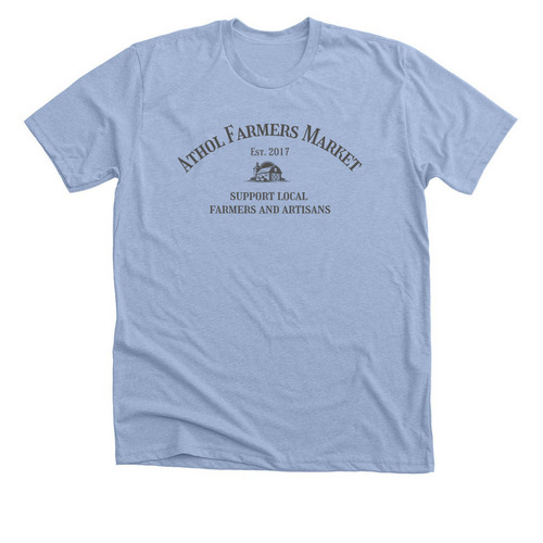 Athol Farmers Market - Light Colors, a Heather Baby Blue Premium Unisex Tee