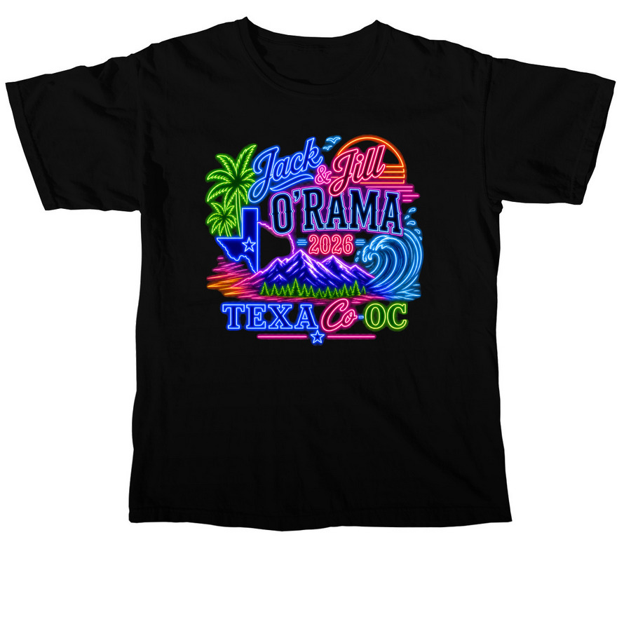 2026 Jack & Jill O'Rama TexaCo-OC, a Black Comfort Colors Unisex Tee