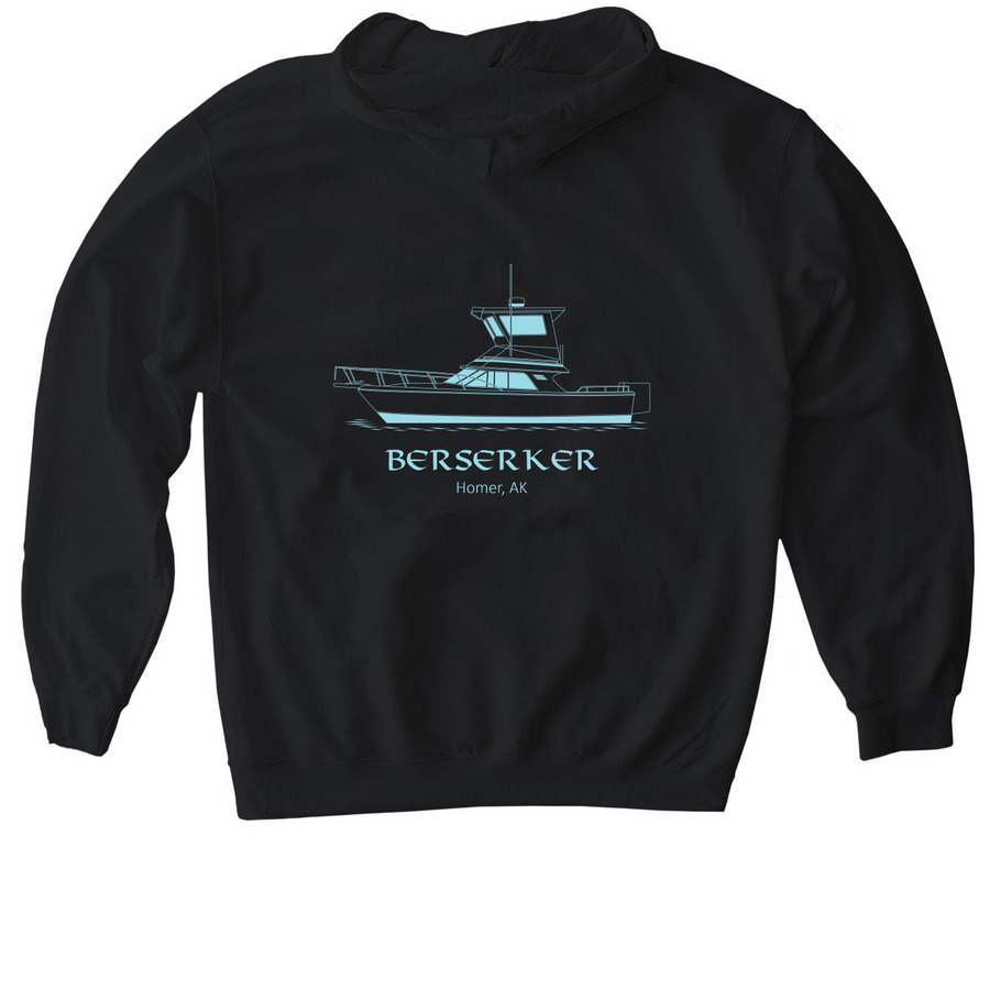 Wild Coast Alaska Aqua Series, a Black Gildan Softstyle Pullover Hoodie (back-view)