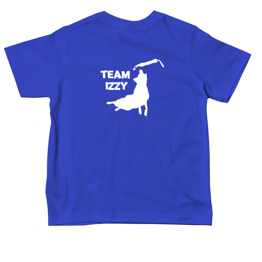 Izzy nationals CC white, a Royal Blue Toddler Tee (back-view)