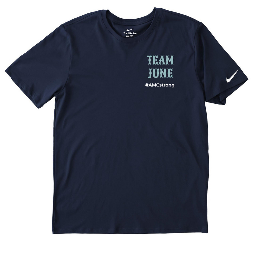NIKE Team June, a College Navy Nike Dri-FIT Jersey Blend Performance Tee