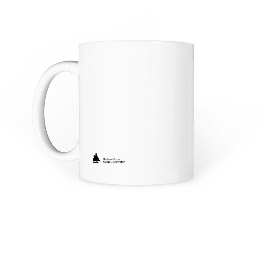 Sturgeon Sloop Mugs, a White Coffee Mug (back-view)