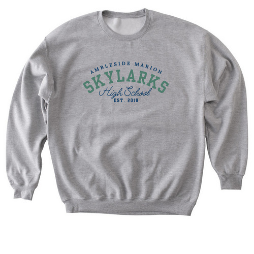 Skylarks High School, a Sport Grey Softstyle Crewneck Sweatshirt