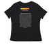 Revolution Women Tee, a Black Women's Relaxed V-Neck Tee (back-view)