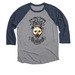 Handsome Dan - I Fight Discrimination, a Vintage Navy and Premium Heather 3/4 Sleeve Baseball Tee