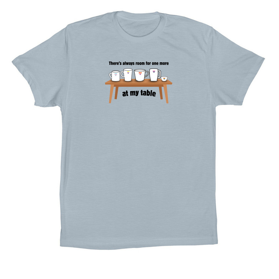 At My Table, a Light Blue Premium Cotton Tee