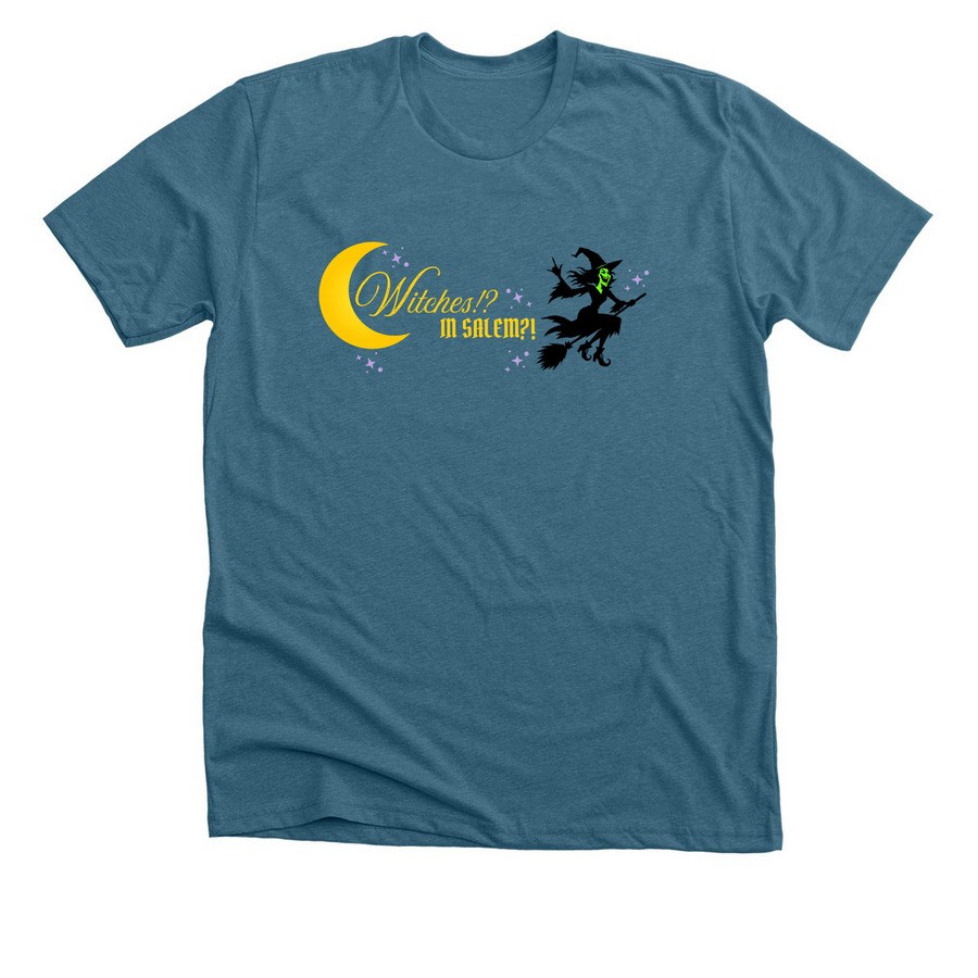 Witches!? In Salem!? Merch, a Heather Deep Teal Premium Unisex Tee