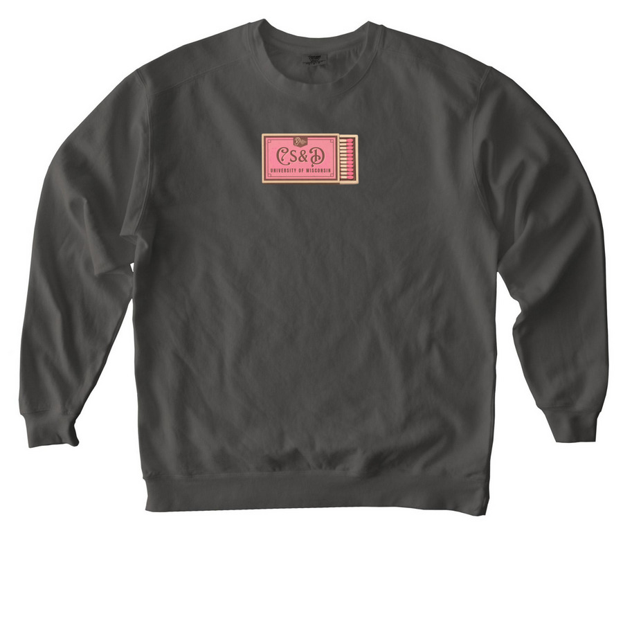 CS&D Pink Matchbox, a Pepper Comfort Colors Crewneck Sweatshirt