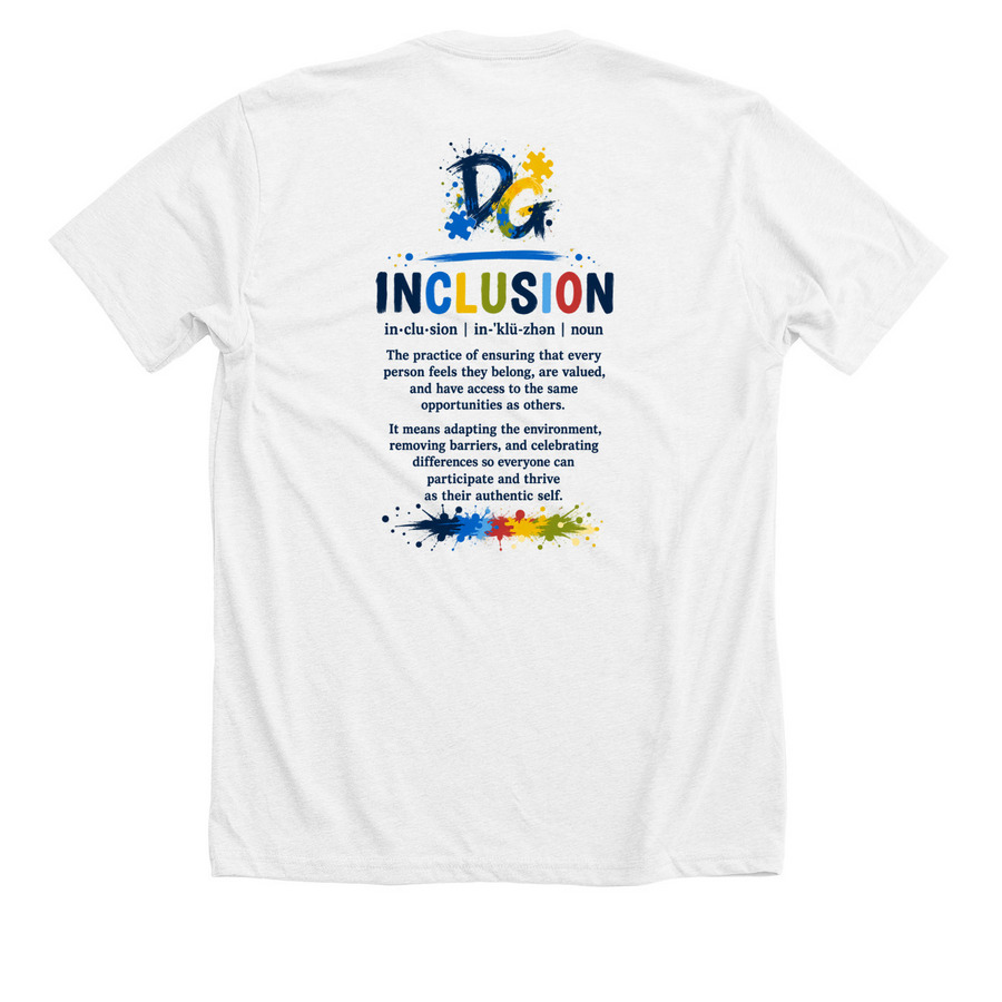 Fundraiser for DSACT, a Solid White Blend Premium Unisex Tee (back-view)