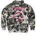 KNGDM "BUCKSHOT" SNOW CAMO HOODIE (PINK), a Snow Camo Heavyweight Camo Pullover Hoodie (back-view)