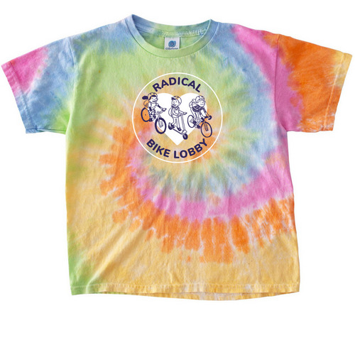 Radical Bike Lobby - Bike & Scoot friends, a Eternity Youth Tie Dye Tee
