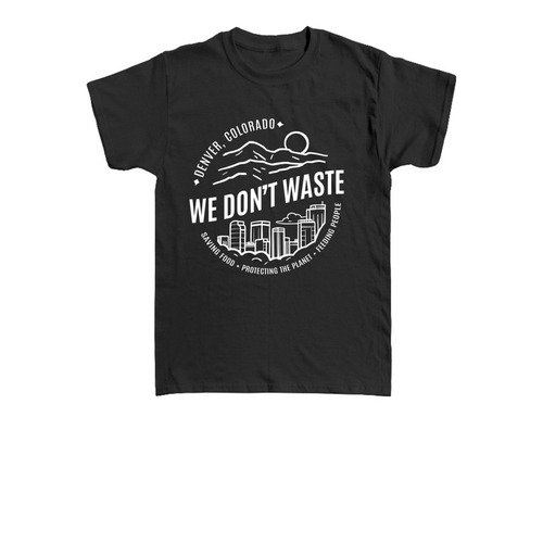 We Don't Waste Denver Toddler Tee, a Black Toddler Tee