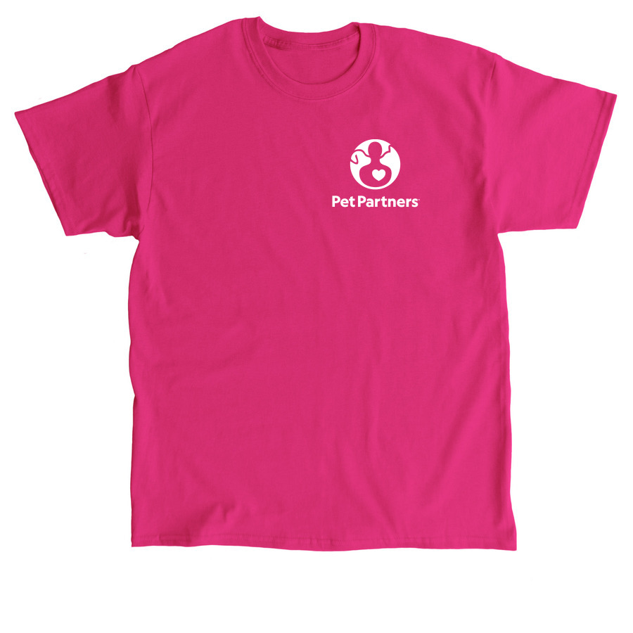 Pet Partners White Logo Shirts, a Heliconia Classic Unisex Tee