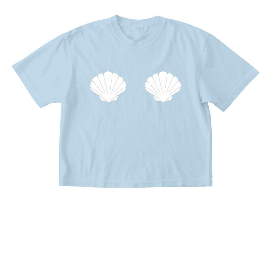 SUMMER SHELL CROP TEE, a Chambray Comfort Colors Boxy Tee