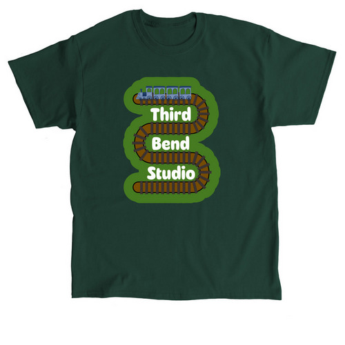 Third Bend Studio- All Aboard!, a Forest Green Classic Unisex Tee
