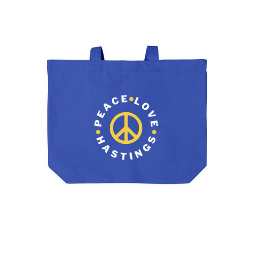 Peace Love Hastings tote bag