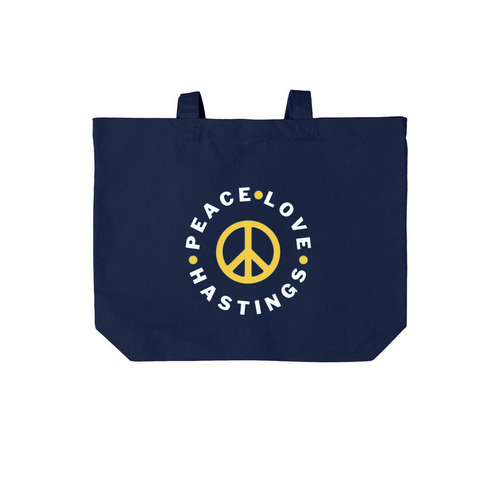 Peace Love Hastings tote bag