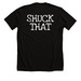 Shuck That, a Solid Black Blend Premium Unisex Tee (back-view)