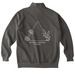 My Health Matters Light Logo, a Pepper Comfort Colors Quarter Zip Pullover (back-view)
