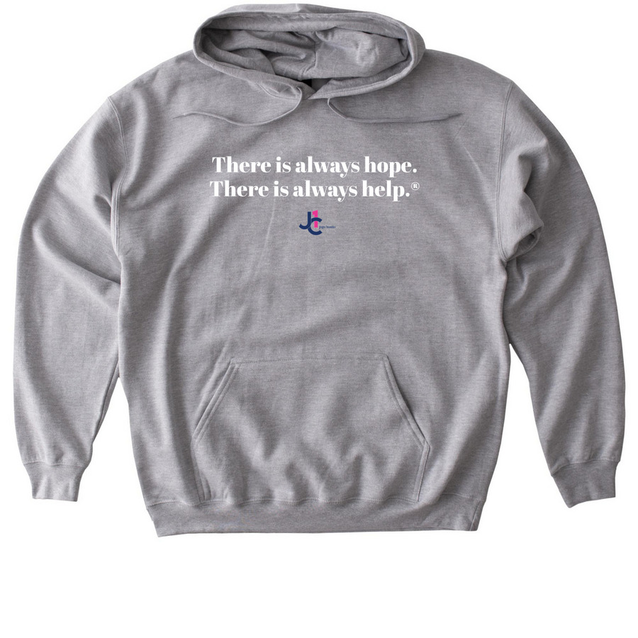 There is always hope. There is always help.?, a Sport Grey Gildan Softstyle Pullover Hoodie