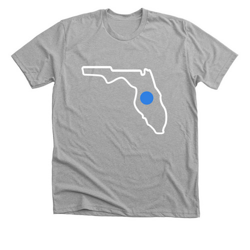 Florida Blue Dots, a Athletic Heather Premium Unisex Tee