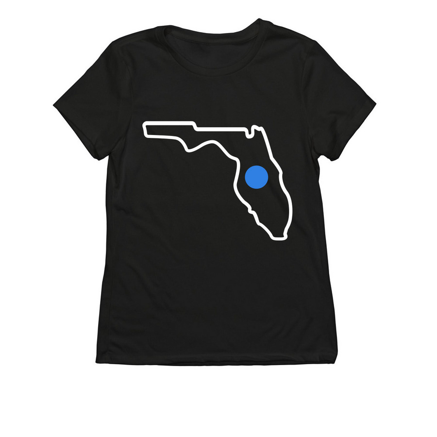 Florida Blue Dots, a Deep Black Allmade Eco Triblend Women?s Tee