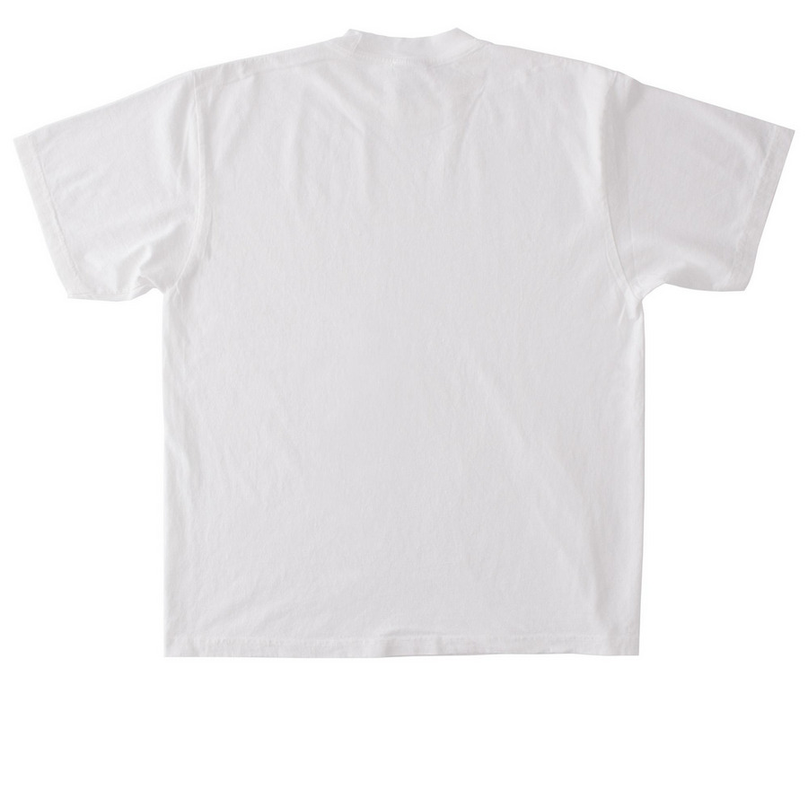 LANGUAGE BACK 01, a White Heavyweight Garment Dye Tee (back-view)