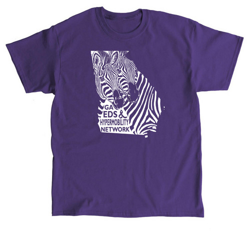 GA EDS & Hypermobility Network (design 1L), a Purple Classic Unisex Tee