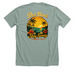 Stay Sunny Tour, a Heather Sage Premium Unisex Tee (back-view)