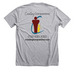 UNLEASHED, a Athletic Heather Premium Unisex Tee (back-view)