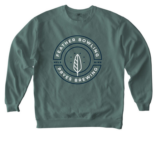 Nolos Locos Feather Bowling, a Blue Spruce Comfort Colors Crewneck Sweatshirt