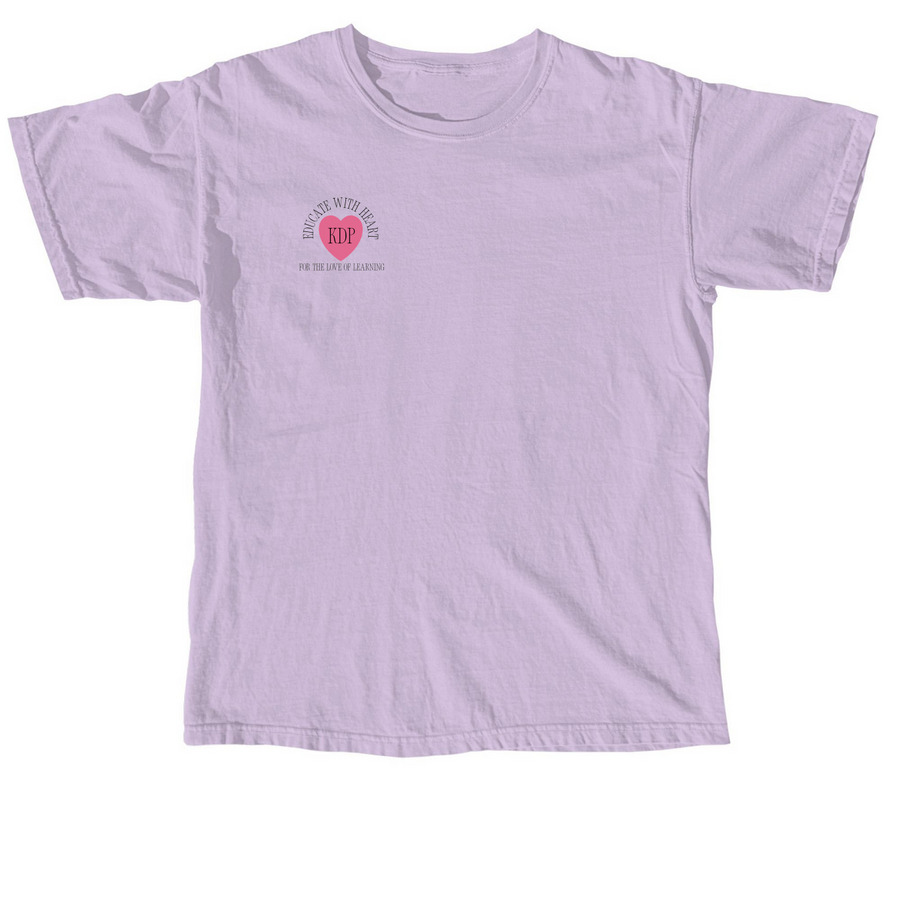 Educate with Heart, a Orchid Comfort Colors Unisex Tee