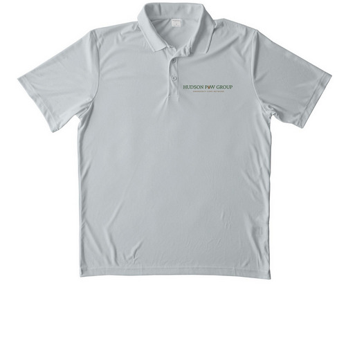 Need something with a collar not for your pet, a Silver Unisex Performance Polo