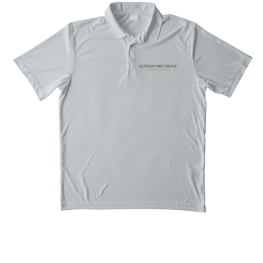 Need something with a collar not for your pet, a Silver Unisex Performance Polo