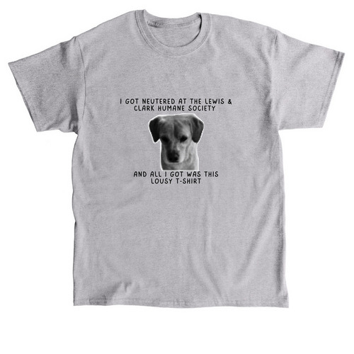 I Got Neutered at LCHS Shirt (Dog), a Sport Grey Classic Unisex Tee