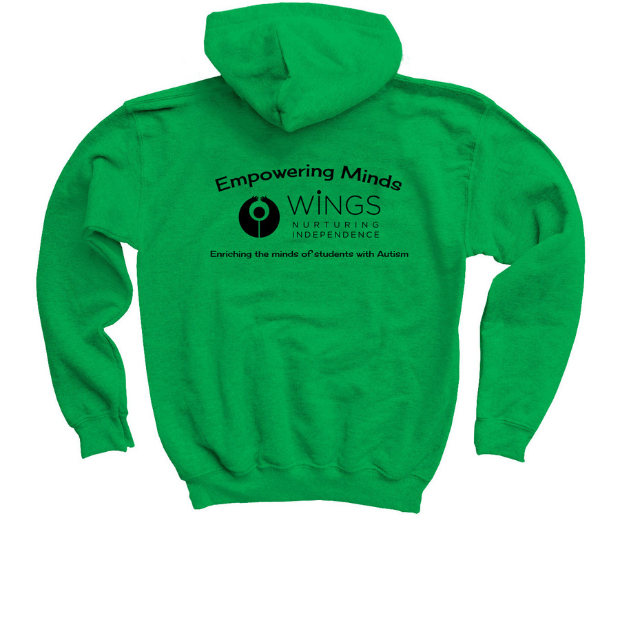 Youth (Hoodies & Crewnecks) Black Logo, a Irish Green Youth Pullover Hoodie (back-view)