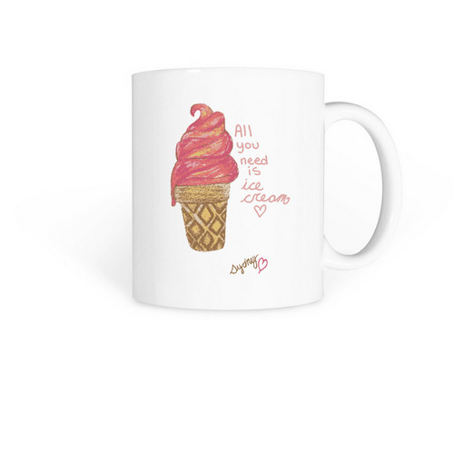 Ice Cream Mug, a White Coffee Mug