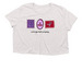 Stamps in Motion - Color, a Heather Dust Women?s Flowy Cropped Tee