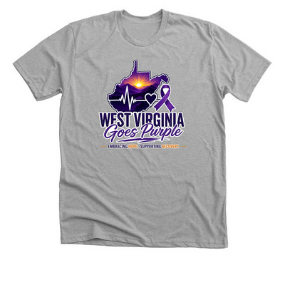 West Virginia Goes Purple?, a Athletic Heather Premium Unisex Tee