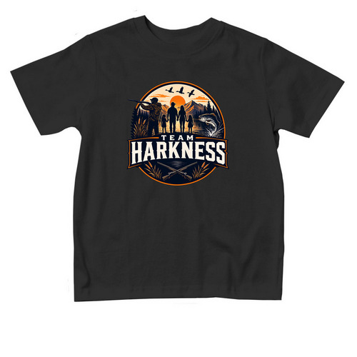 Toddler Team Harkness, a Black Toddler Tee