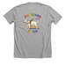 Forward with Pride (Blue), a Athletic Heather Premium Unisex Tee (back-view)