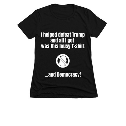 It took 81 million of us to save Democracy, a Black Women's Slim Fit Tee