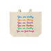 Affirmations&nbsp;by&nbsp;Zubeda Khan, a Natural Cotton Canvas Tote Bag