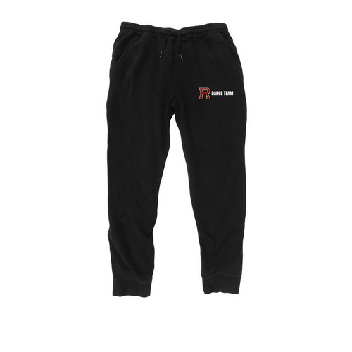 "R Dance Team" Sweatpants, a Black Midweight Fleece Joggers