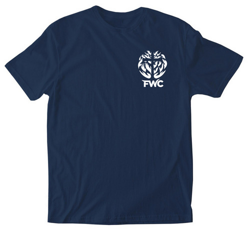 FWC - Front & Back Logo, a Navy Softstyle Cotton Tee