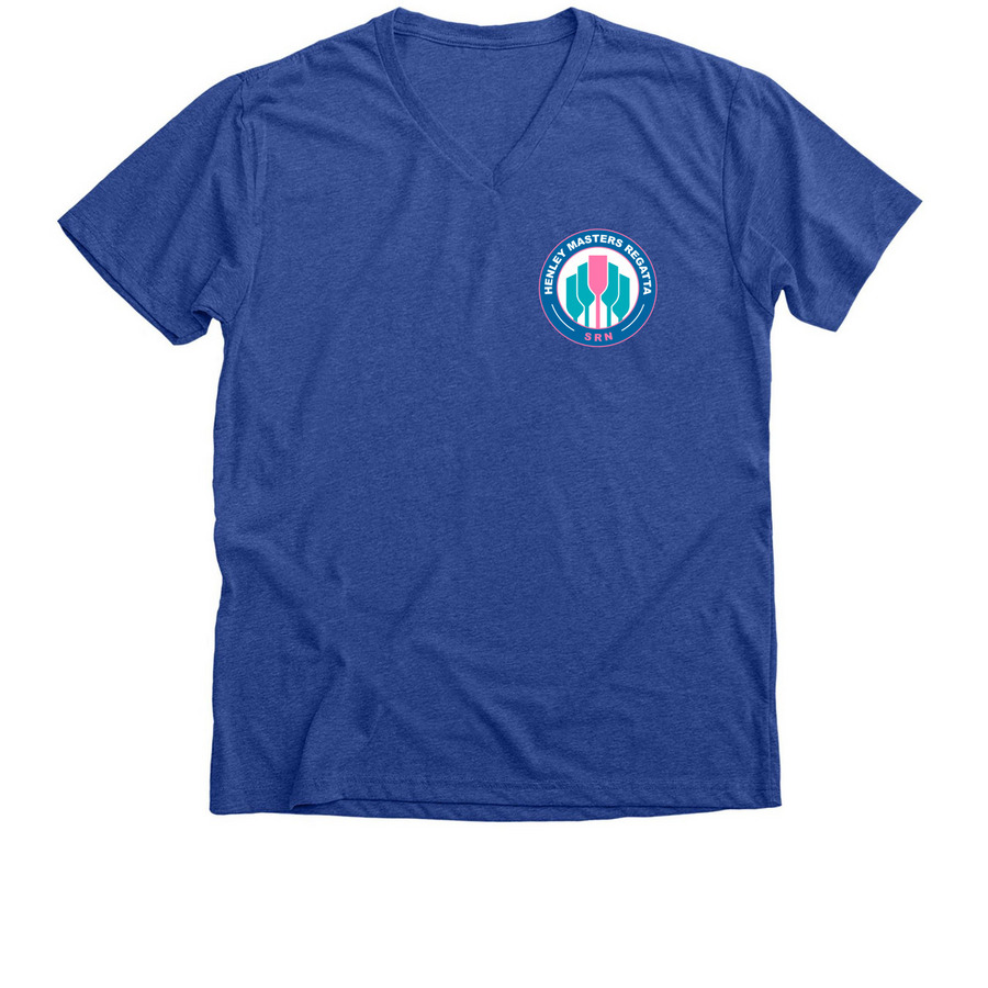 SRN Henley Master Regatta Event V-Neck Tee, a Heather True Royal Premium V-Neck Tee