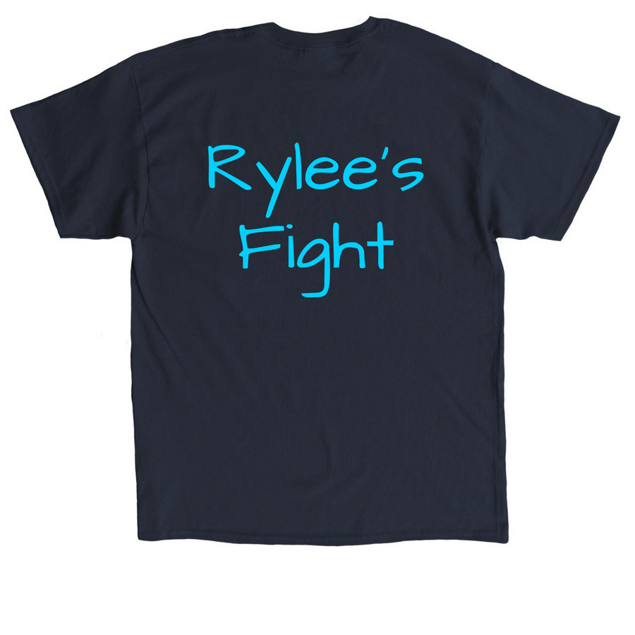 Stomping Leukemia, a Navy Classic Unisex Tee (back-view)