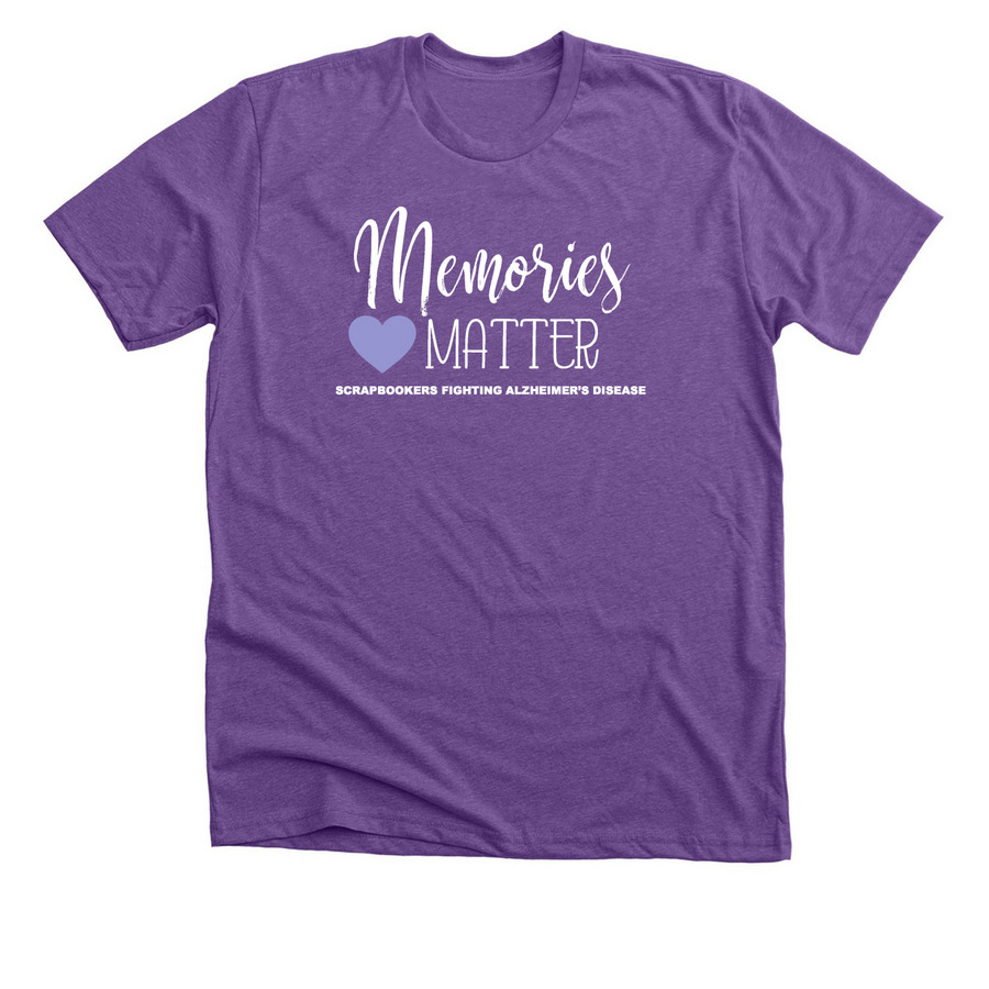 Memories Matter 2026, a Heather Team Purple Premium Unisex Tee