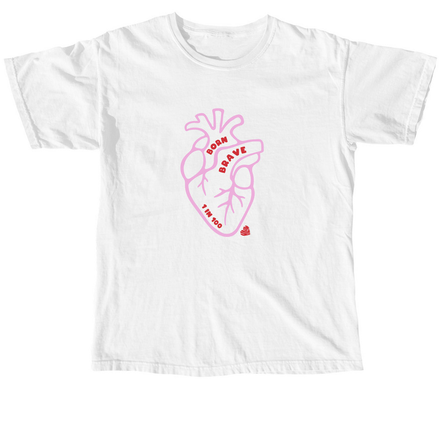 Henderson's Summer Tee (Pink Heart), a White Comfort Colors Unisex Tee