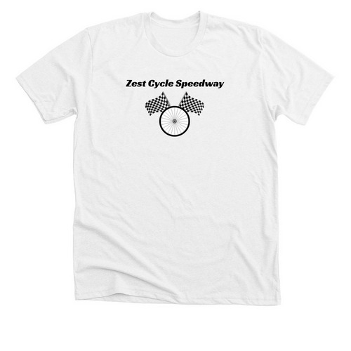 Zest Cycle Speedway, a Solid White Blend Premium Unisex Tee